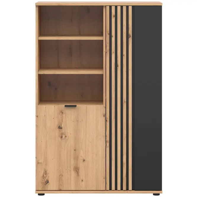 Regál Vabres Artisan/Čierna 2d,3
