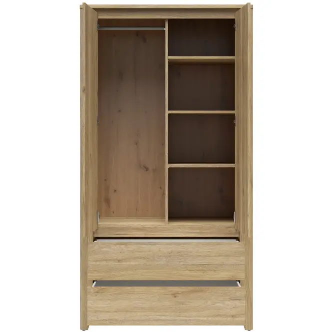 Skriňa Sawira Ii 106,5 Cm - Dub Mauvella, Dvojdverový, Zásuvky,5