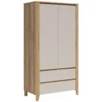 Skriňa Sawira Ii 106,5 Cm - Dub Mauvella/Kašmír, Dvojdverový, Zásuvky