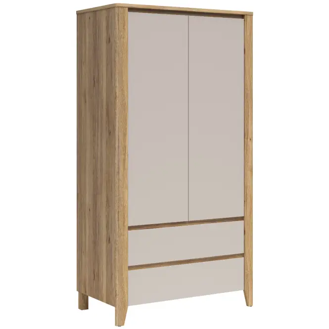 Skriňa Sawira Ii 106,5 Cm - Dub Mauvella/Kašmír, Dvojdverový, Zásuvky