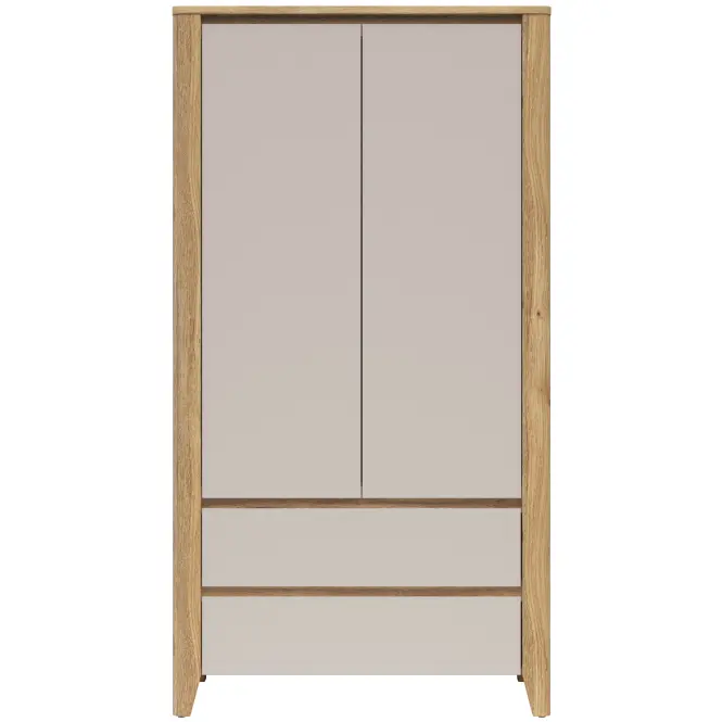 Skriňa Sawira Ii 106,5 Cm - Dub Mauvella/Kašmír, Dvojdverový, Zásuvky,3