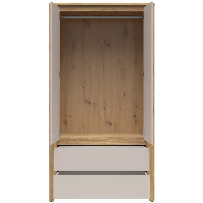Skriňa Sawira Ii 106,5 Cm - Dub Mauvella/Kašmír, Dvojdverový, Zásuvky,4