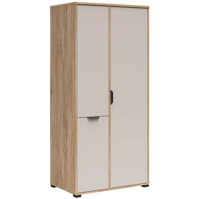 Skriňa Chuck 90 Cm – Dub Mauvella/Kašmír,Trojdverový