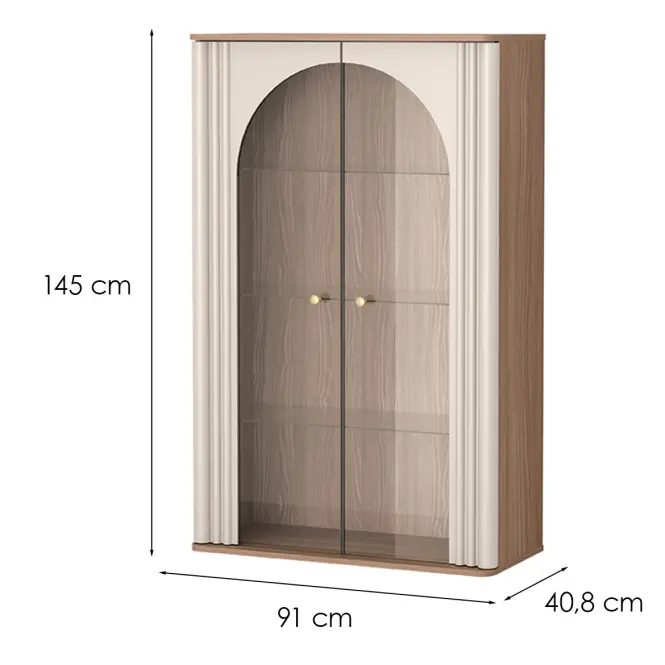 Vitrína Enzo Eo3 91cm – Bolivar, Lamely, Dvojdverový,2