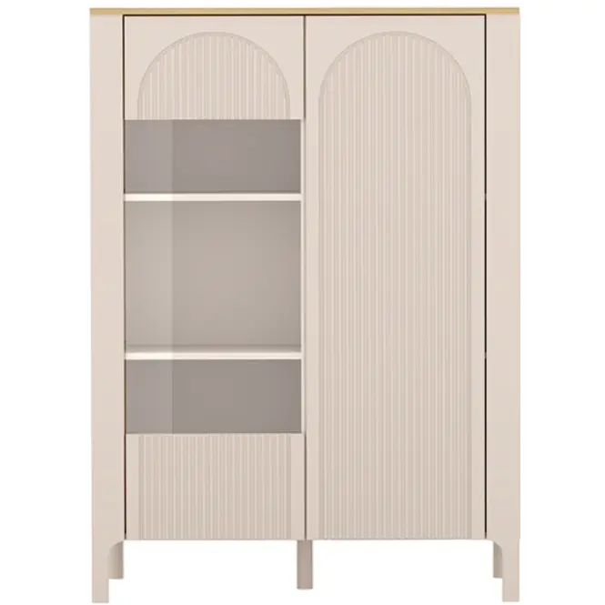 Vitrína Marbella Ma3 103cm – Kašmír, Dvojdverový,3