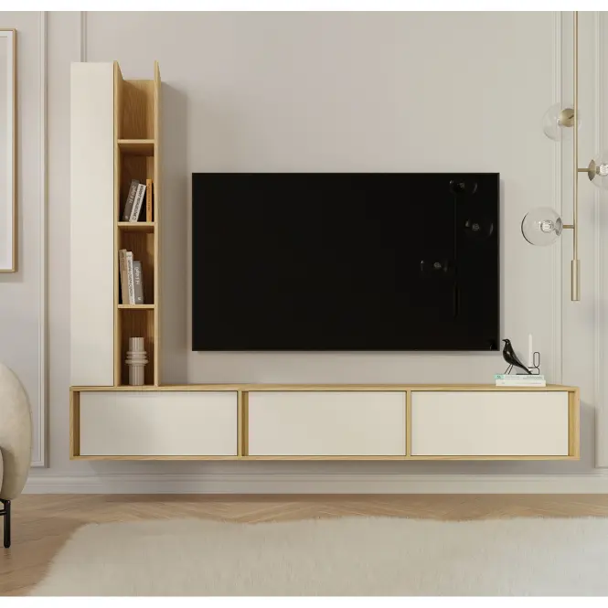 Tv Stolík Velor Dub Jarný/Macadamia