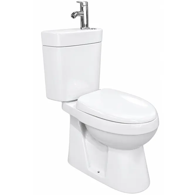 WC Kombi horizontálny Karo s umývadlom a batériou