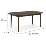 Rozkladací Dubový Stôl St-85 160x90+48cm Dub Lagos