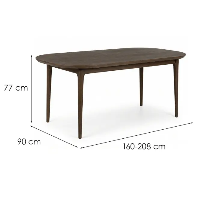 Rozkladací Dubový Stôl St-85 160x90+48cm Dub Lagos