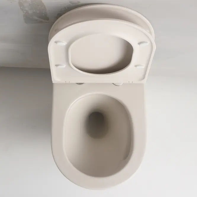 Závesná WC misa Elena ivory matt s voľne padajúcou doskou,5