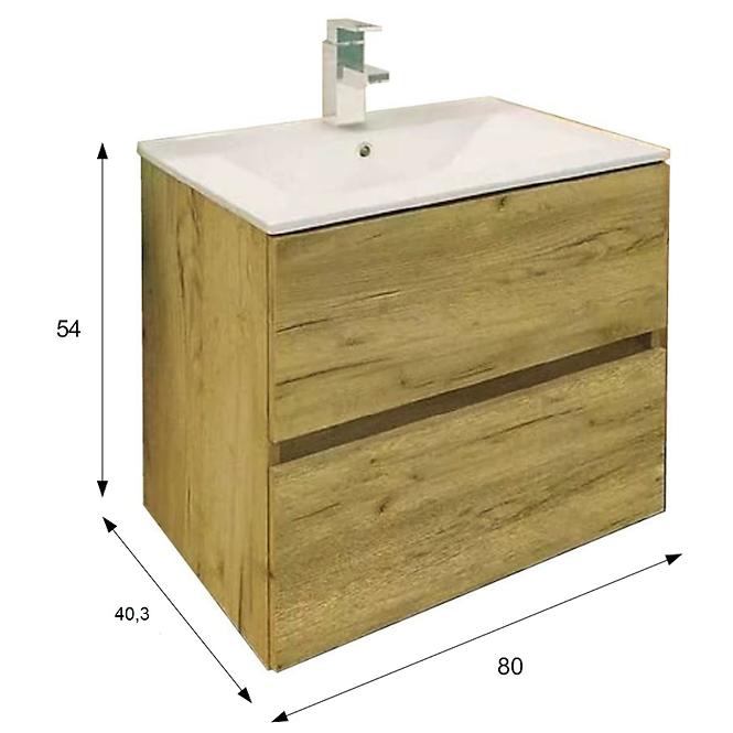 Kúpeľňová zostava Momo D80 zlatý dub