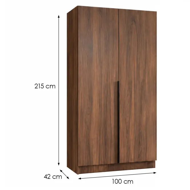 Skriňa Riva 100cm - Dub Catania, Dvojdverový,2