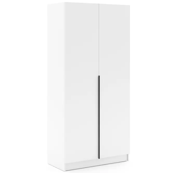 Skriňa Riva 100cm - Biely, Dvojdverový