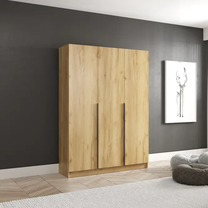Skriňa Riva 150cm - Craft Zlatý, Trojdverový,4