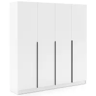 Skriňa Riva 200cm - Biely, Štvordverový