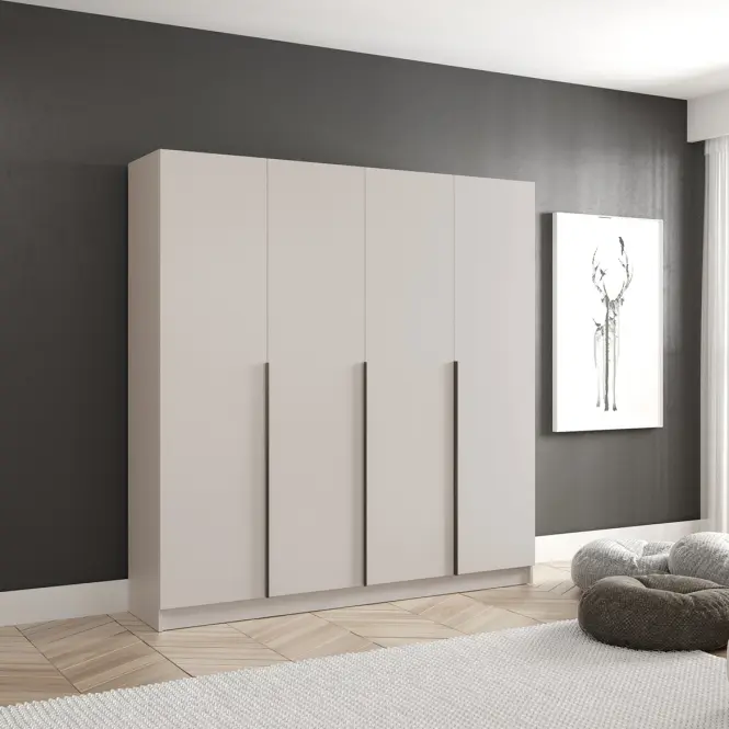Skriňa Riva 200cm - Kašmír, Štvordverový,4