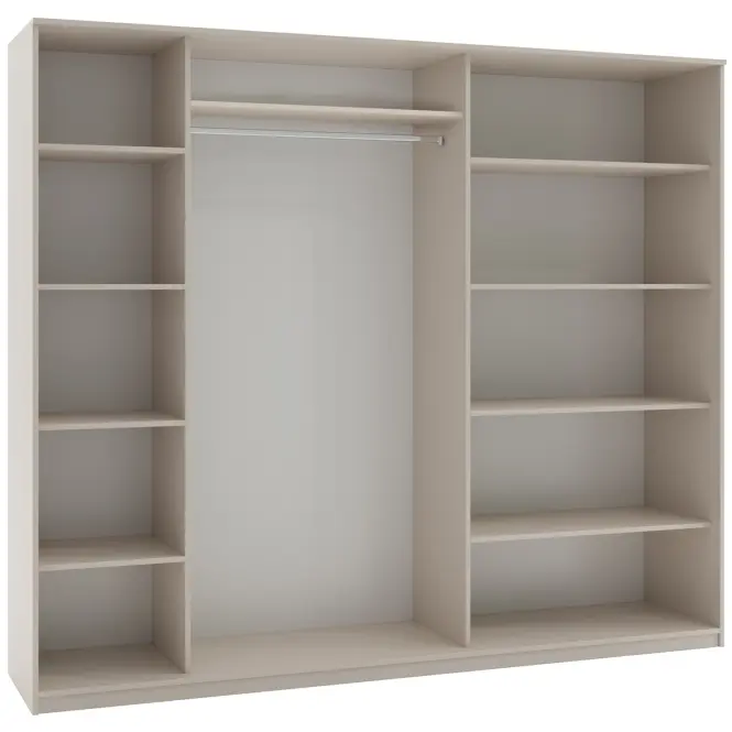 Skriňa Riva 250cm - Craft Zlatý, Päťdverový,3