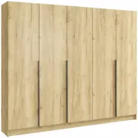 Skriňa Riva 250cm - Craft Zlatý, Päťdverový