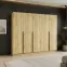 Skriňa Riva 250cm - Craft Zlatý, Päťdverový,4