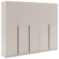 Skriňa Riva 250cm - Kašmír, Päťdverový