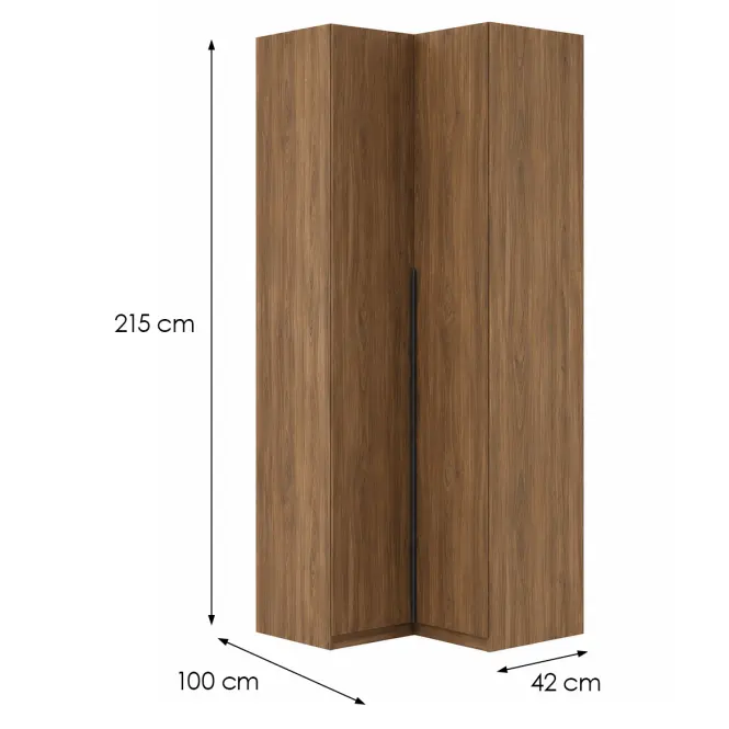 Skriňa Naroża Riva 100cm Dub Catania, Dvojdverový,2
