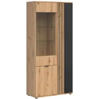Vitrína Vabres Artisan/Čierna 2D1W