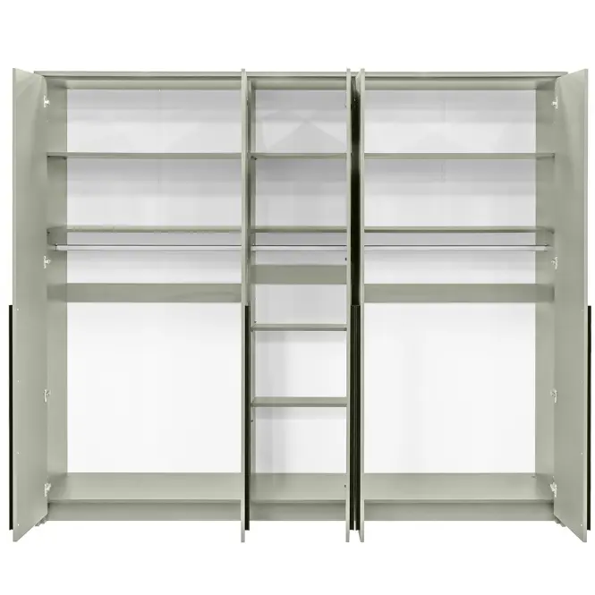 Skriňa Genua D-Lux 255cm – Eucalyptus, Päťdverový,3