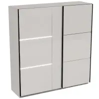 Skriňa Tokyo 200cm – Cashmere, Led, Dvojdverový