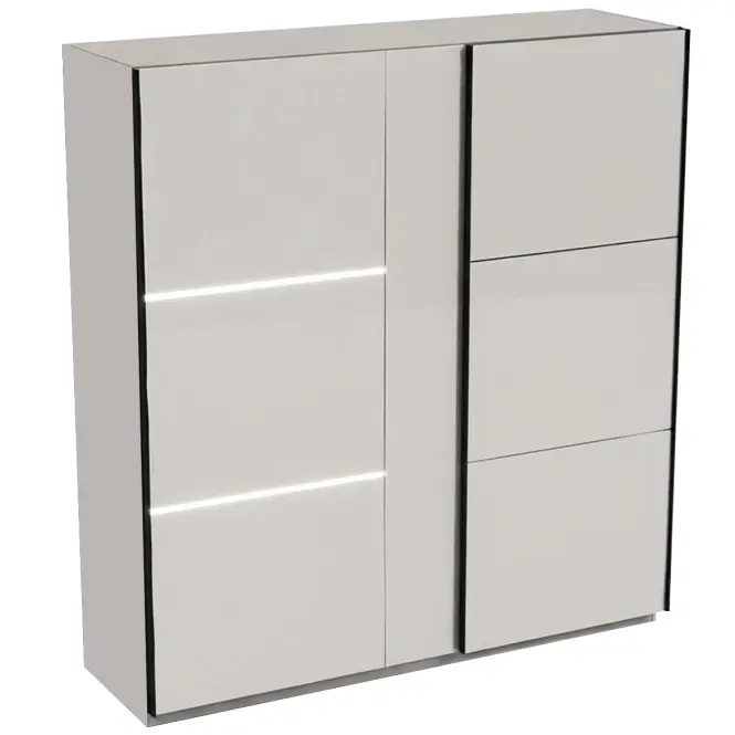 Skriňa Tokyo 200cm – Cashmere, Led, Dvojdverový