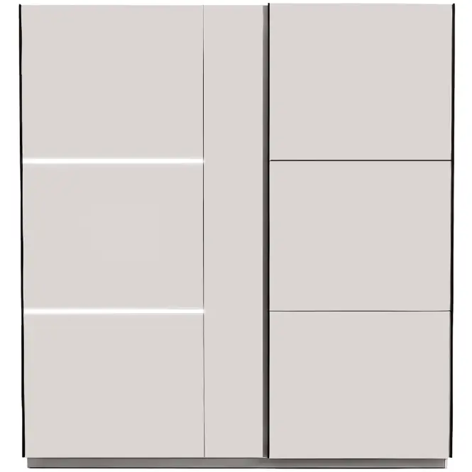 Skriňa Tokyo 200cm – Cashmere, Led, Dvojdverový,3