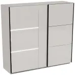 Skriňa Tokyo 250cm – Cashmere, Led, Dvojdverový