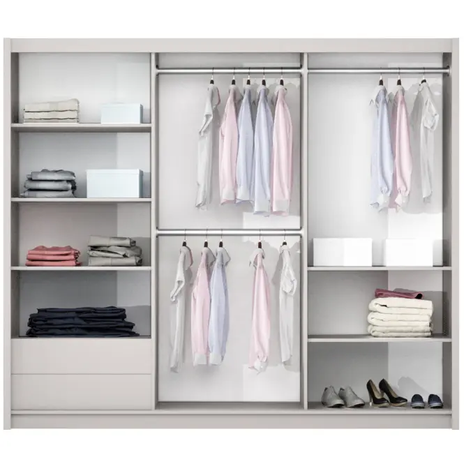 Skriňa Tokyo 250cm – Cashmere, Led, Dvojdverový,4