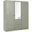 Skriňa Siena D3 Lux 149cm So Zrkadlom – Eucalyptus, Trojdverový, Zásuvky
