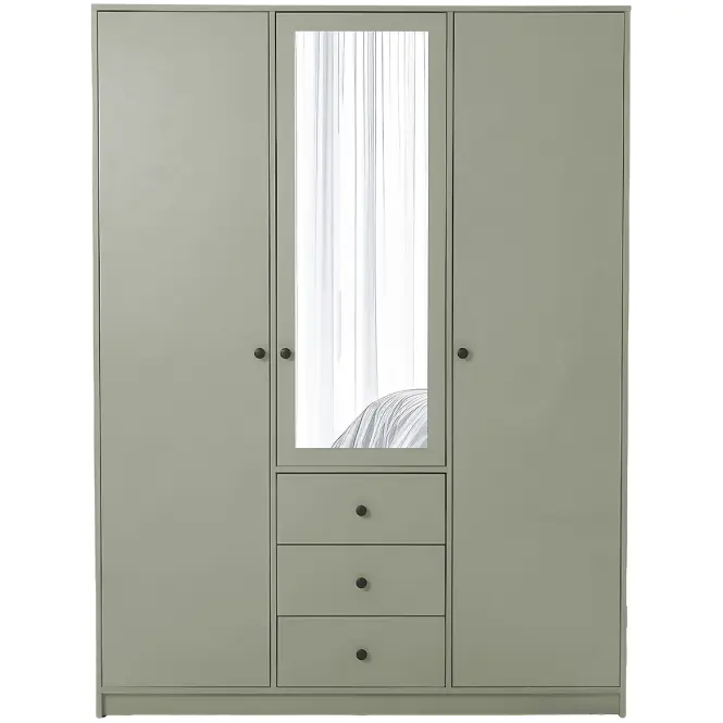 Skriňa Siena D3 Lux 149cm So Zrkadlom – Eucalyptus, Trojdverový, Zásuvky,3