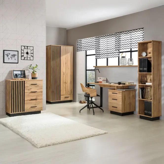 Rozkladací stôl Lamelo La31 Dub Wotan/Čierna Mat,7