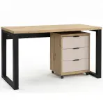 Set Max I Písací stôl + Skrinka na kolieskach Artisan/Čierna/Kašmír