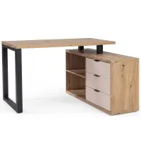 Set Max II Písací stôl + Komoda Artisan/Čierna/Kašmír