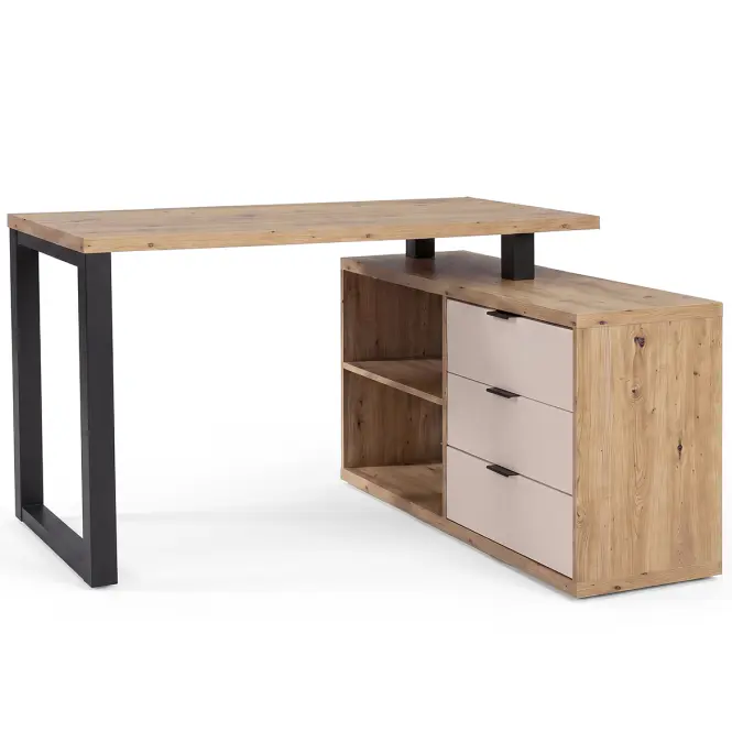 Set Max II Písací stôl + Komoda Artisan/Čierna/Kašmír