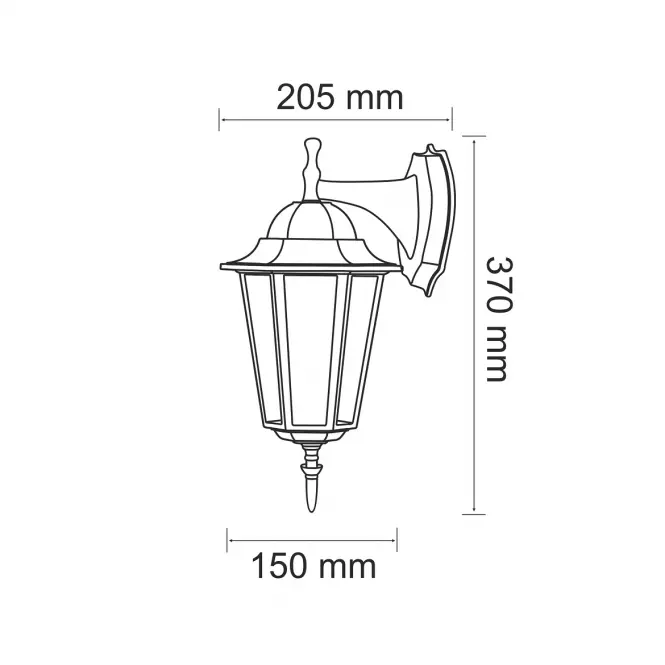 Stojaca  záhradná lampa Liguria ALU1047P1P patina KS1