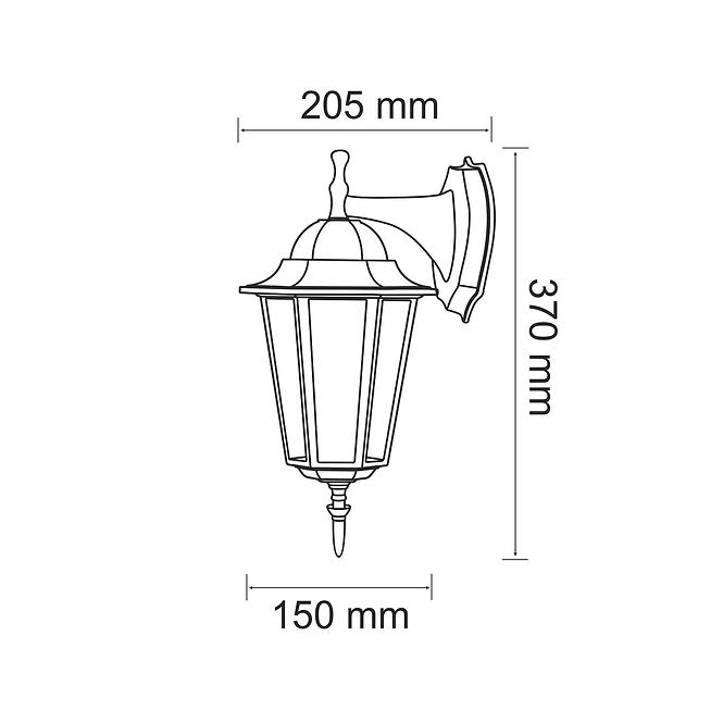 Stojaca  záhradná lampa Liguria ALU1047P1P patina KS1