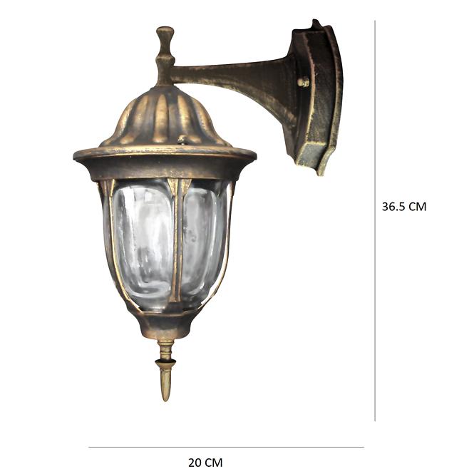 Nastenná záhradná lampa Florencia ALU3118DP patina KD1