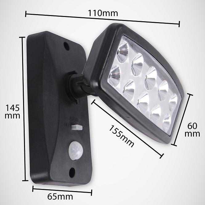 Solárna lampa s pohybovým senzorom  Solario LED 2W 6500K