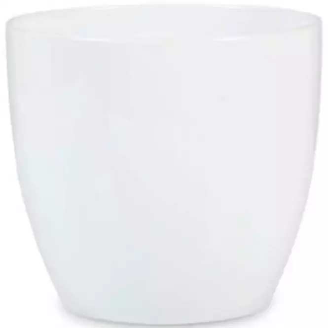 Keramický obal na kvetináč Scheurich 920, ø14cm, biela