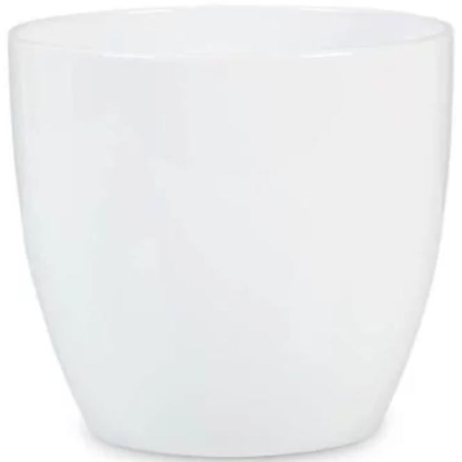 Keramický obal na kvetináč Scheurich 920, ø14cm, biela