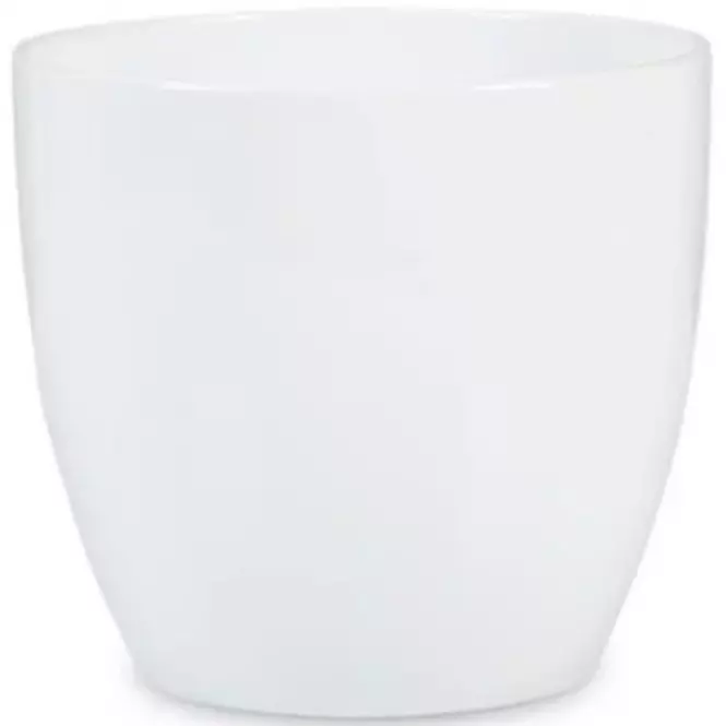 Keramický obal na kvetináč Scheurich 920, ø16cm, farba biela
