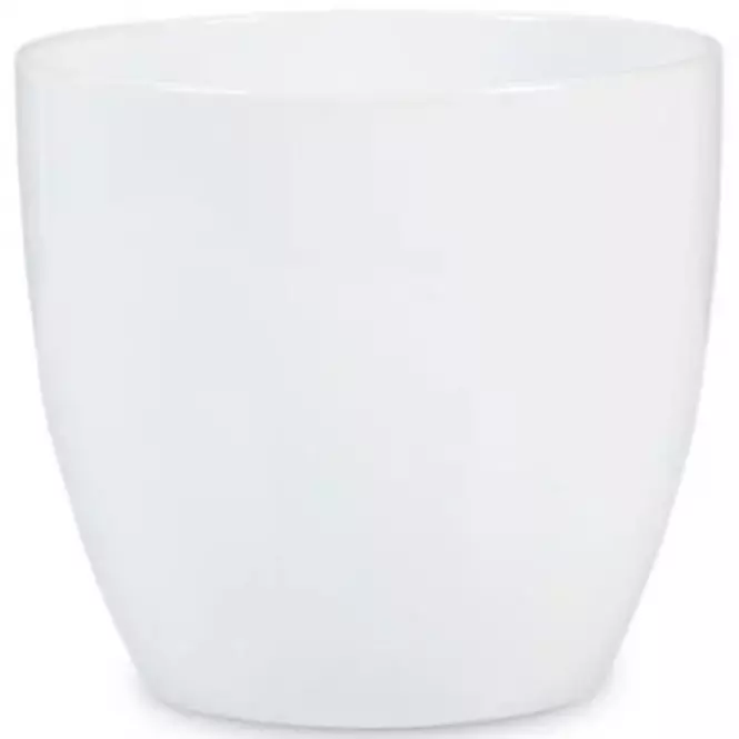 Keramický obal na kvetináč Scheurich 920, ø19cm, farba biela