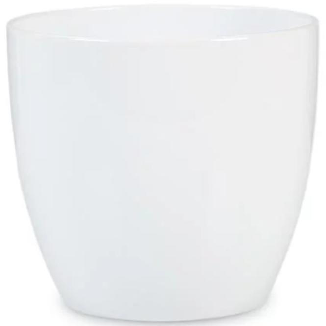 Keramický obal na kvetináč Scheurich 920, ø19cm, farba biela