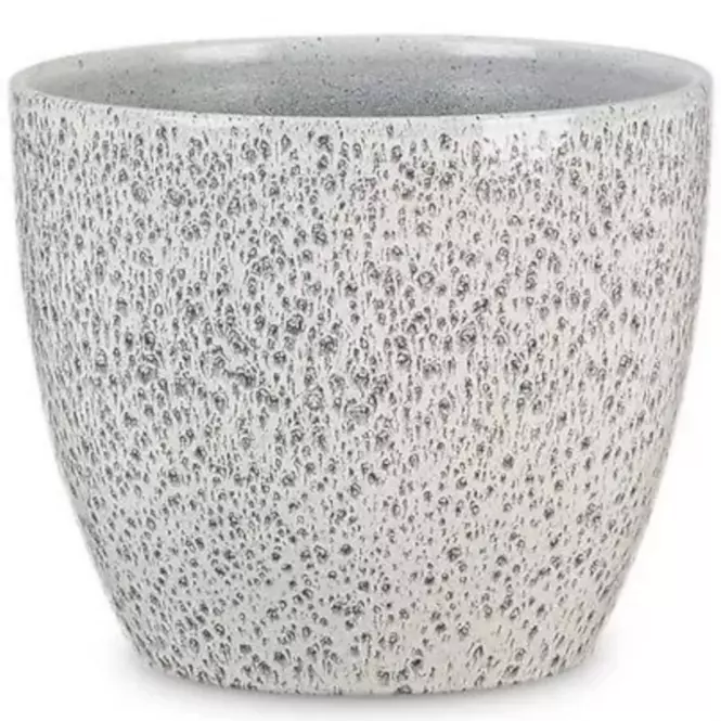 Keramický obal na kvetináč Scheurich 920, ø16cm, čierna trblietavá