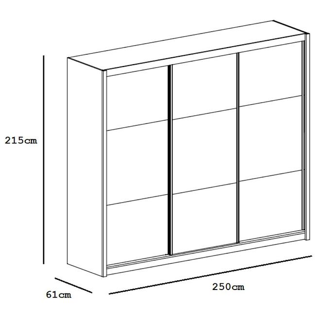 Skriňa Cordoba 250 cm,4