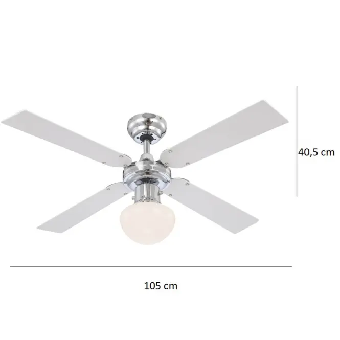 Stropný ventilátor s osvetlením 0330 PL1,3